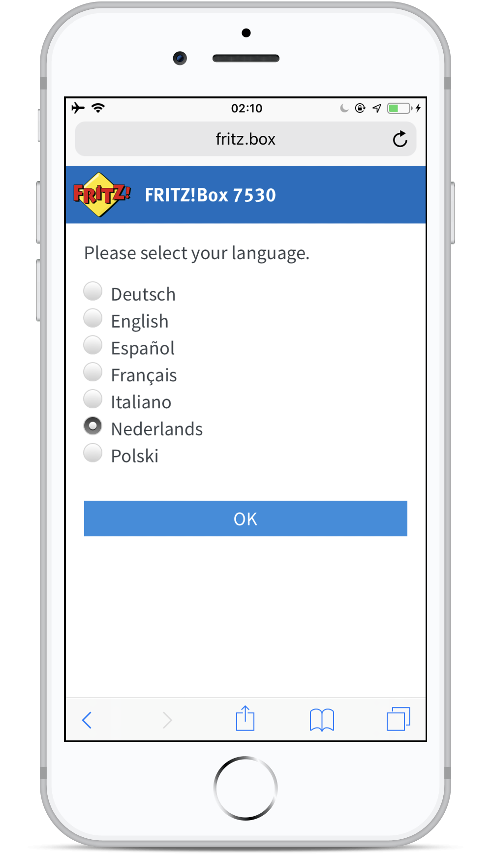 Hoe kan ik mijn FRITZ!Box configureren als ik alleen een smartphone heb